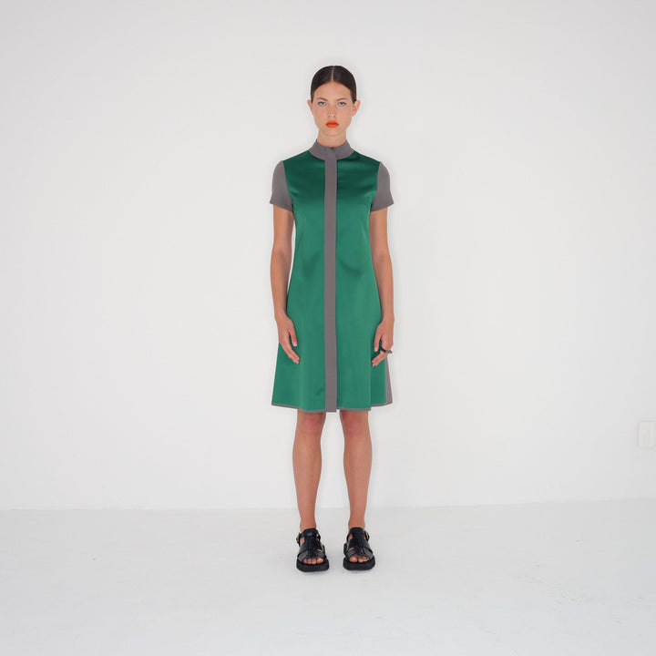 Dress ZEHANNO | Emerald/Pewter | Maison Marie Saint Pierre