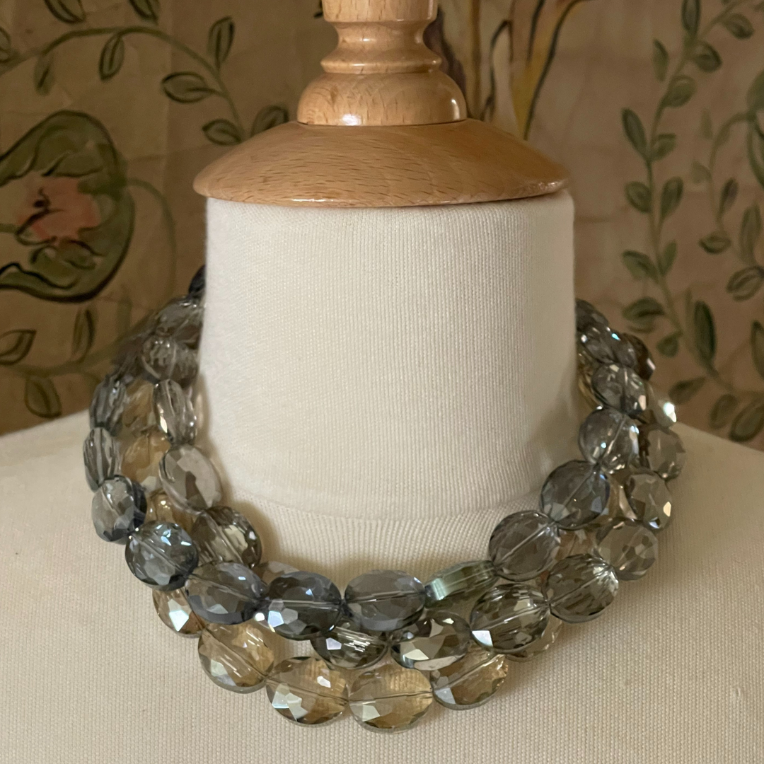 Grey Crystal Necklace