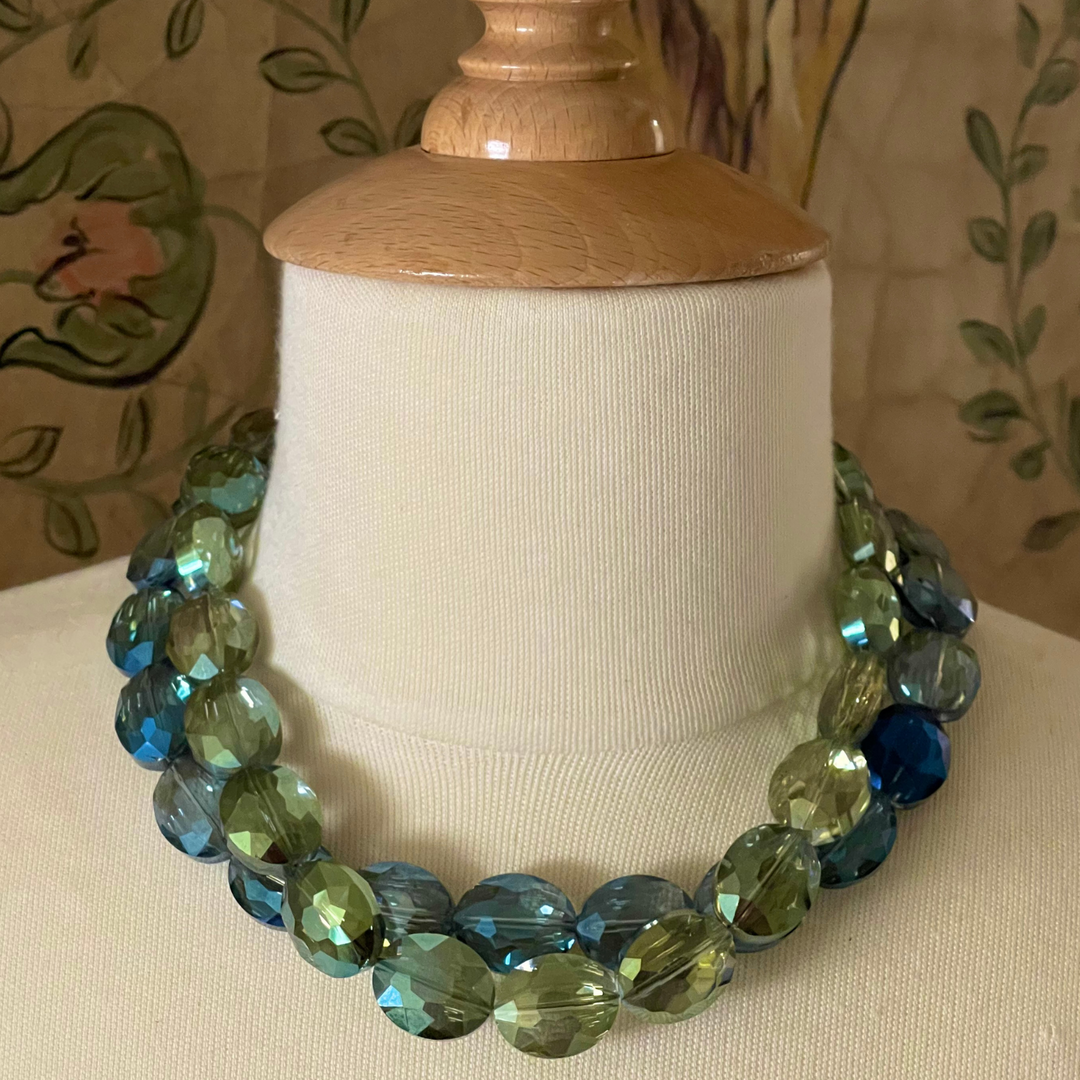 Olive Crystal Necklace