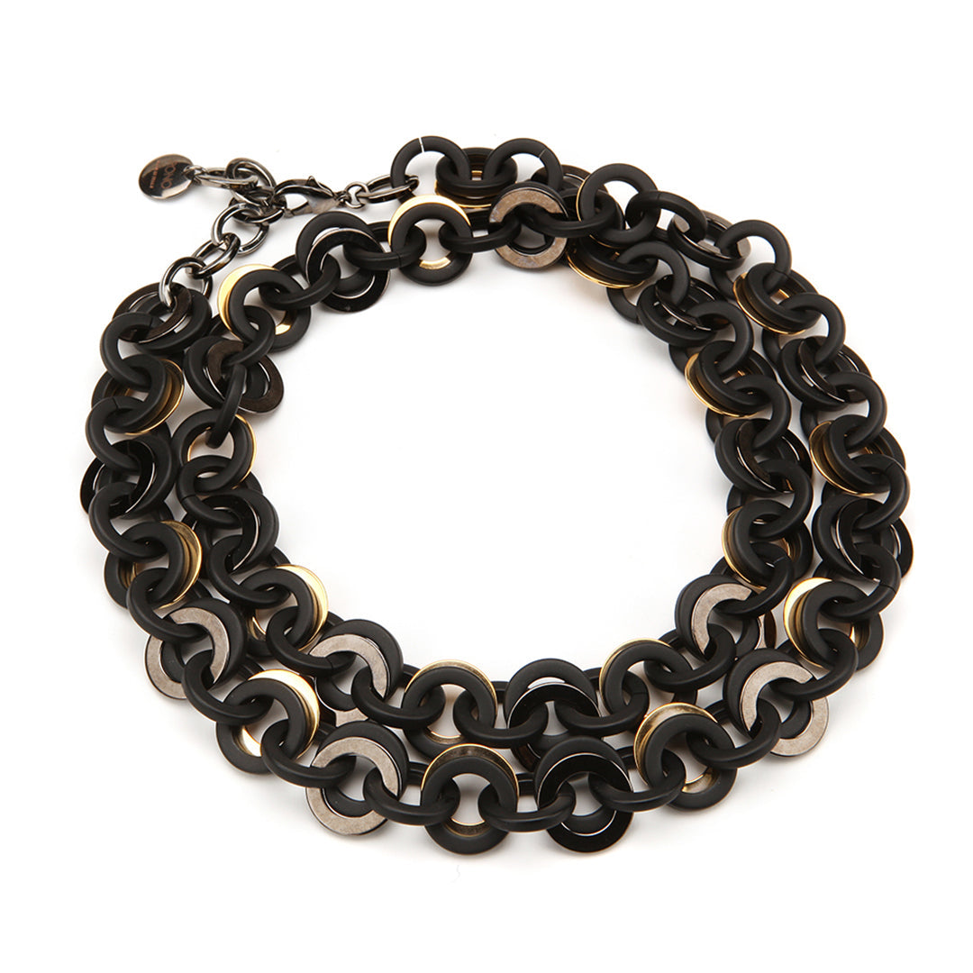 Barile Sea Chain Necklace Matte Black