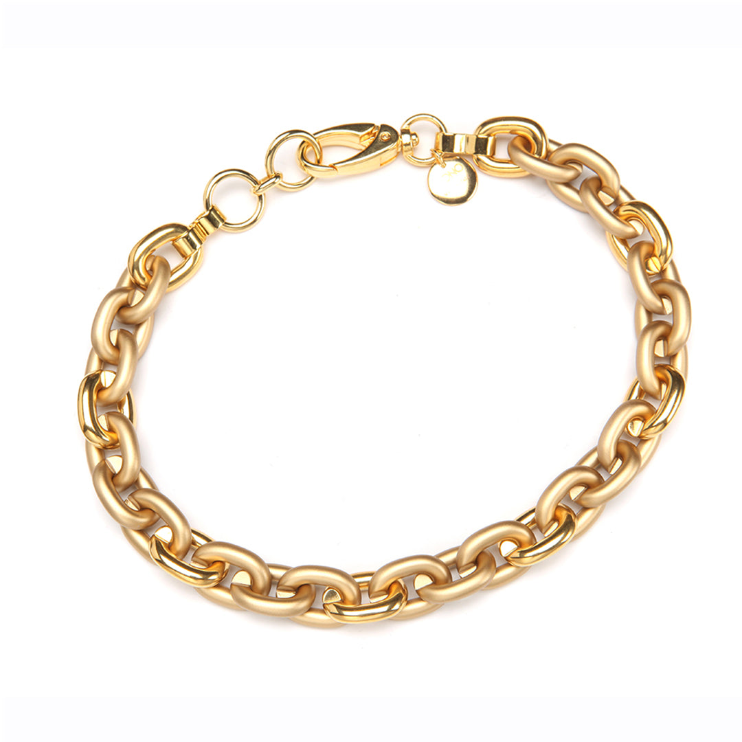 Barile Mini Bike Chain Necklace Gold