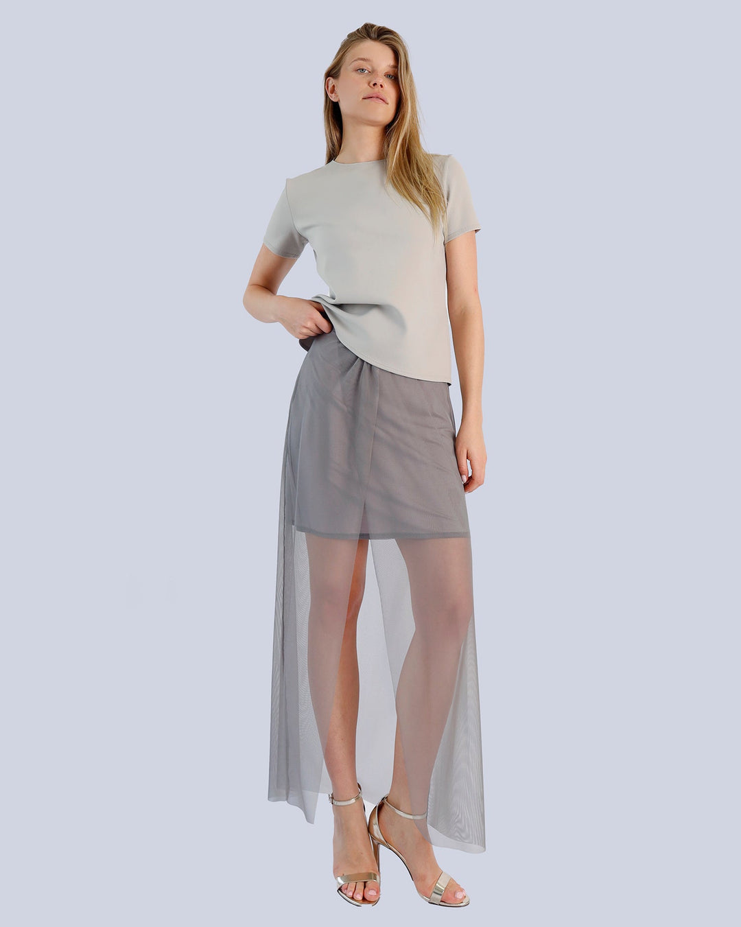 Maison Marie Saint Pierre | Skirt | KARINA | Seal | Steel | Top | KHLOE | Fog