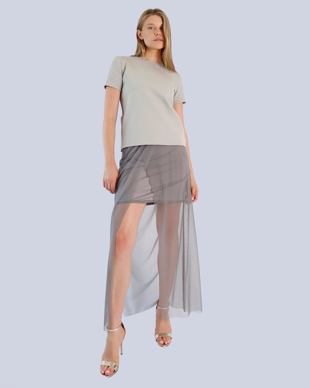 Maison Marie Saint Pierre | Skirt | KARINA | Seal | Steel | Top | KHLOE | Fog