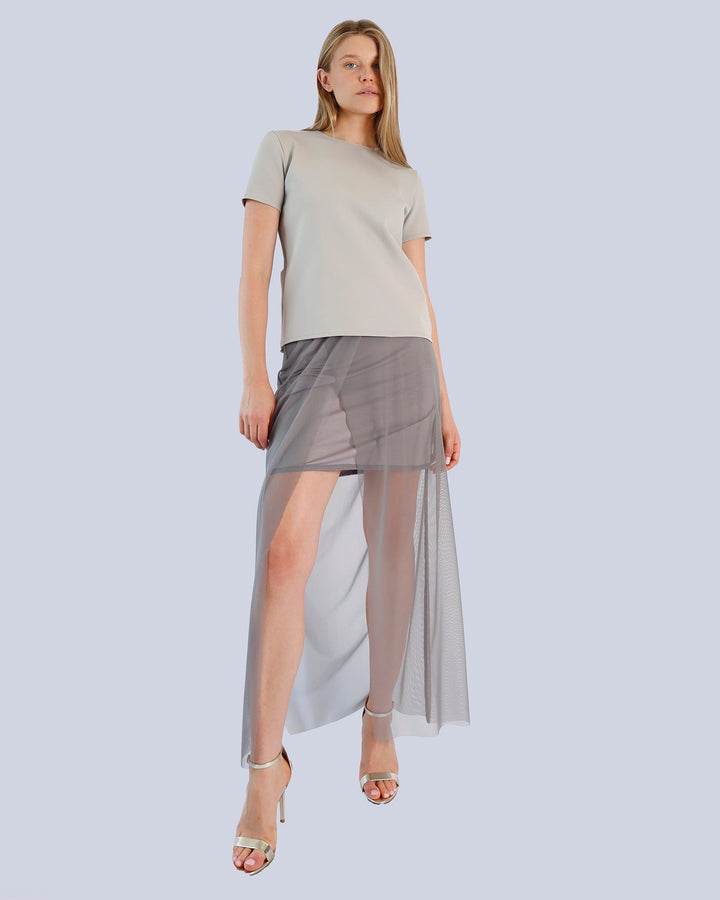 Maison Marie Saint Pierre | Skirt | KARINA | Seal | Steel | Top | KHLOE | Fog