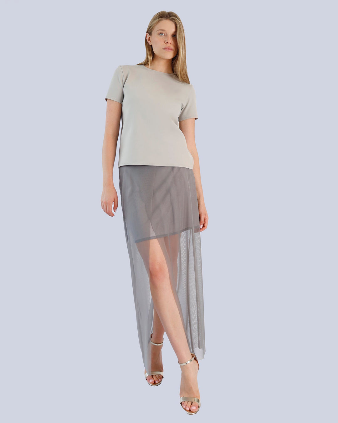 Maison Marie Saint Pierre | Skirt | KARINA | Seal | Steel | Top | KHLOE | Fog