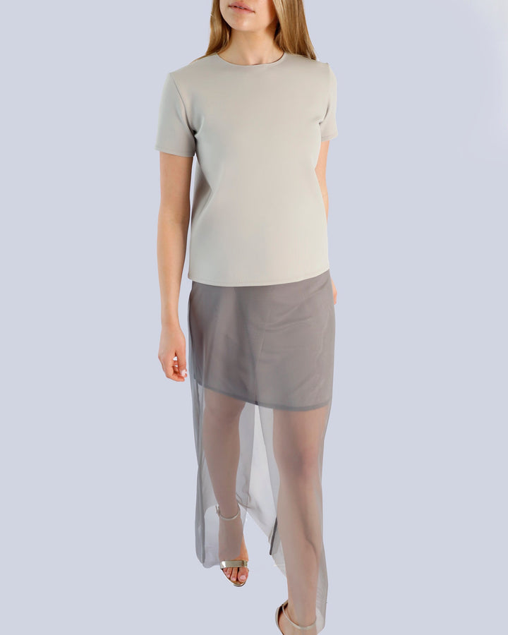 Maison Marie Saint Pierre | Skirt | KARINA | Seal | Steel | Top | KHLOE | Fog