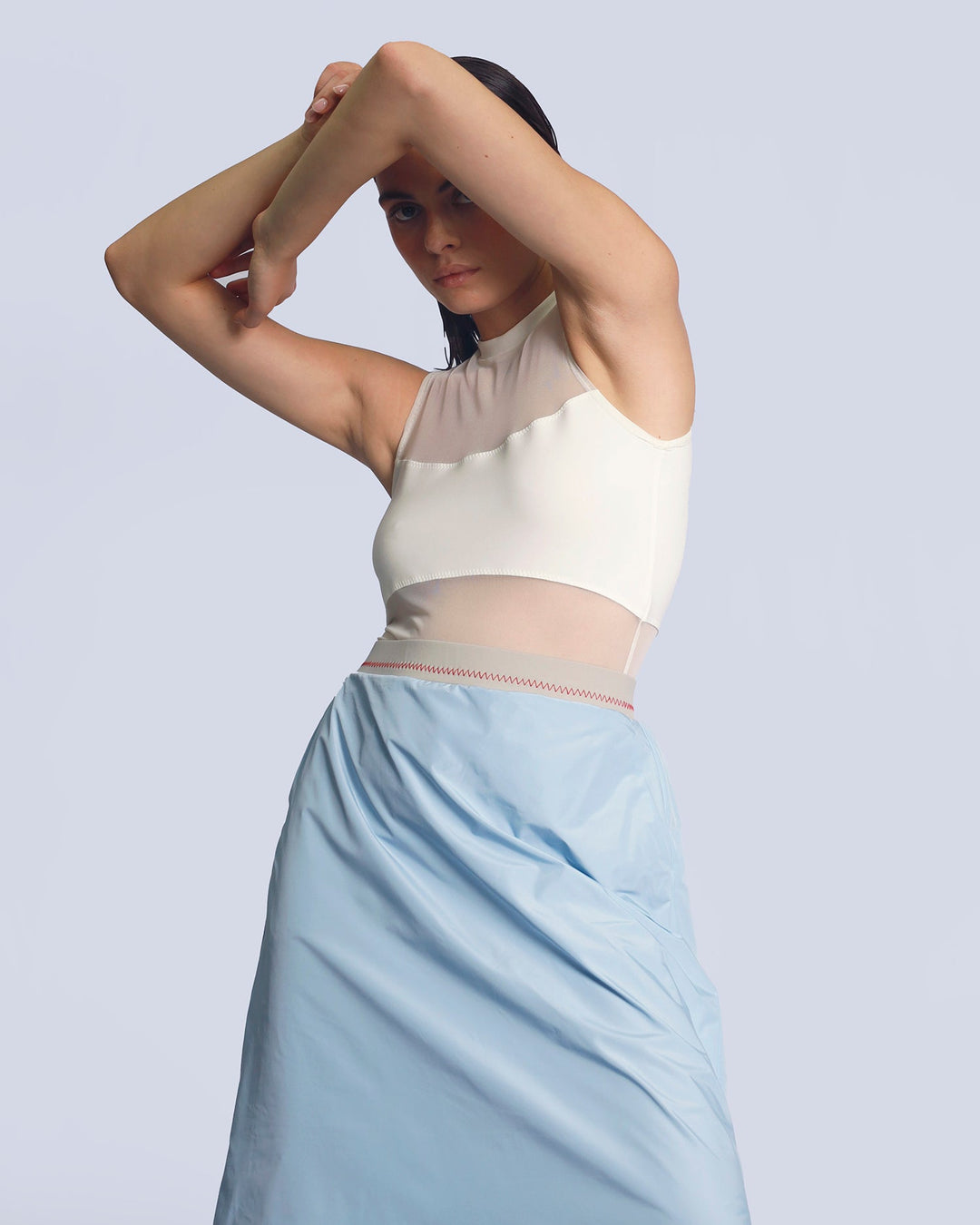 Maison Marie Saint Pierre | Top | KAITO | White | Skirt | KILDRED | Light Blue | Fog