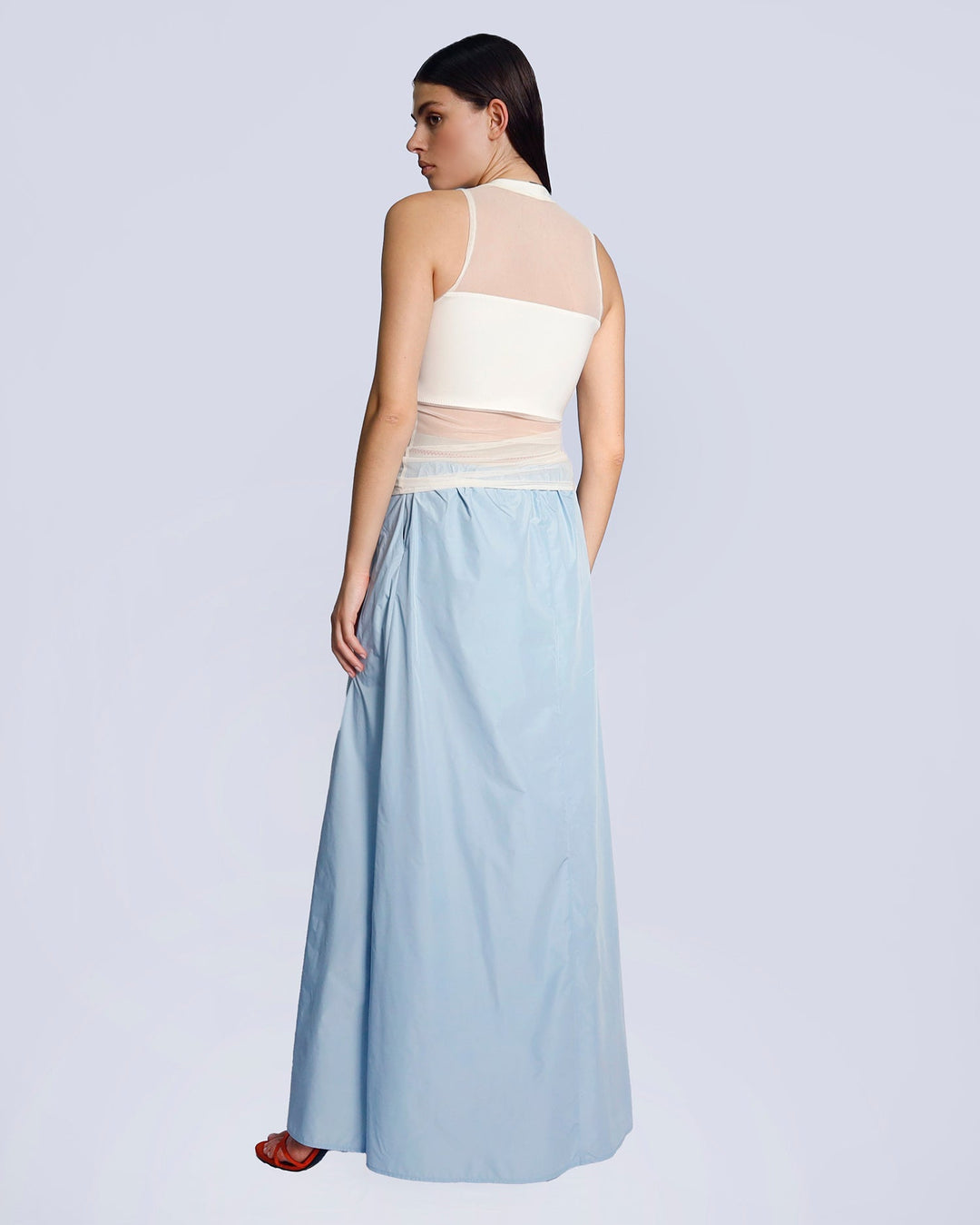 Maison Marie Saint Pierre | Top | KAITO | White | Skirt | KILDRED | Light Blue | Fog