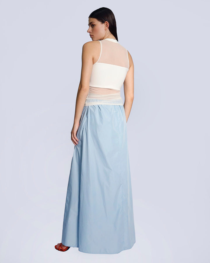 Maison Marie Saint Pierre | Top | KAITO | White | Skirt | KILDRED | Light Blue | Fog