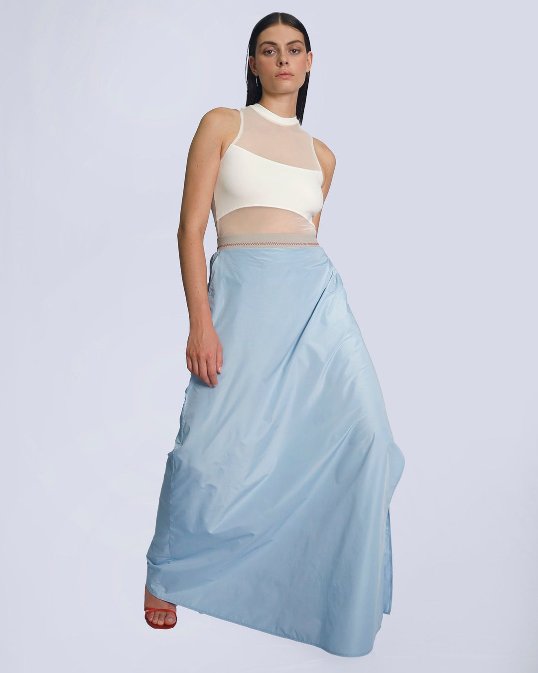 Maison Marie Saint Pierre | Top | KAITO | White | Skirt | KILDRED | Light Blue | Fog