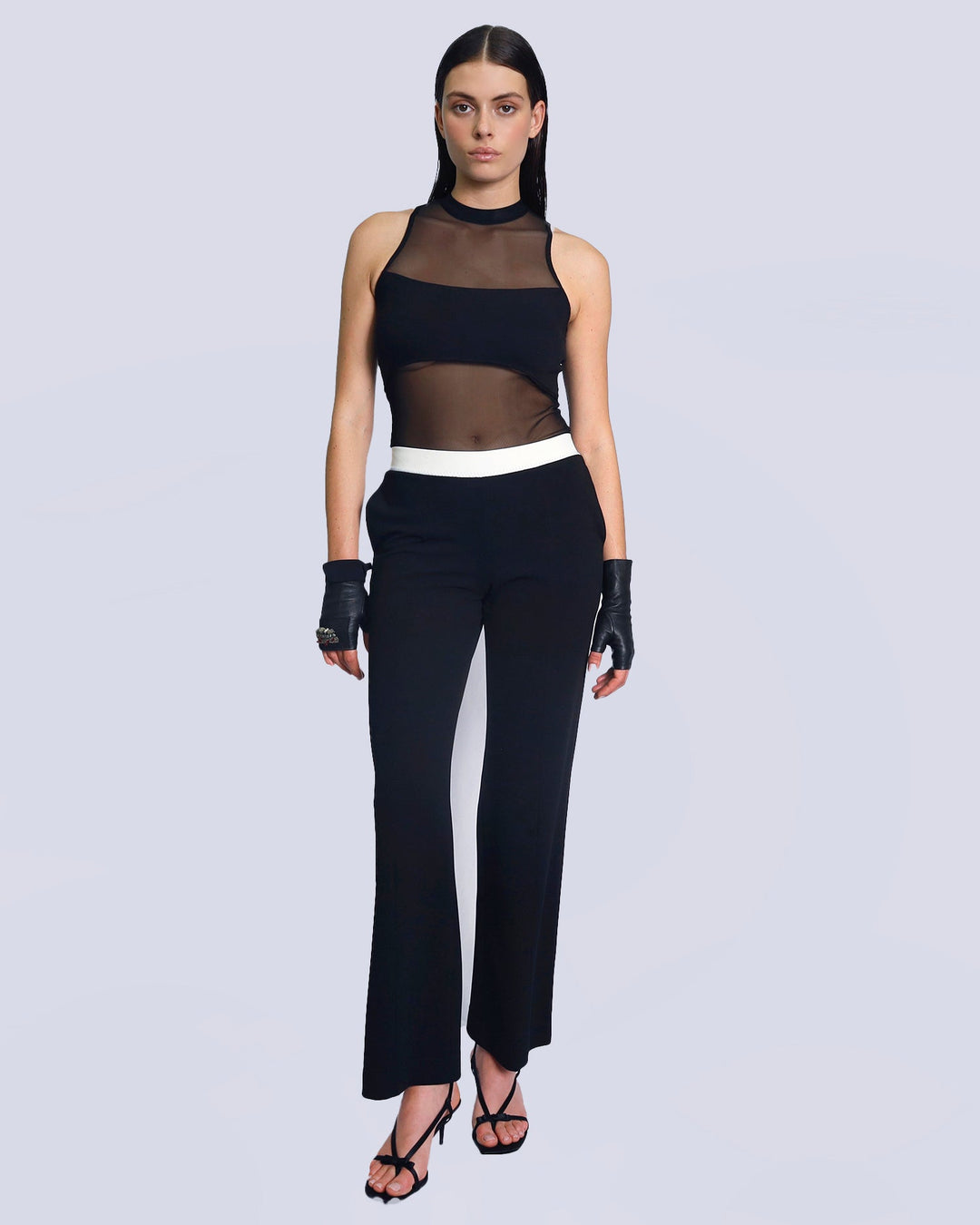 Maison Marie Saint Pierre | Pants | KEVIN | Black | White | Top | KAITO | Black | gloves | TARDICUS | Black 