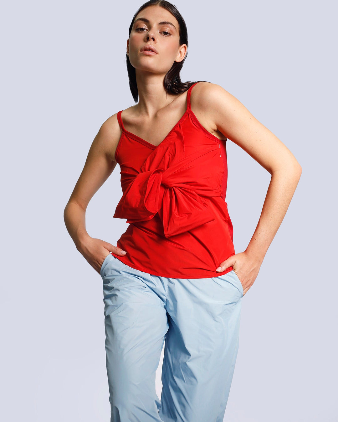 Maison Marie Saint Pierre | Top | KRISTOF | Red | Pants | KARIM | Light Blue | Red