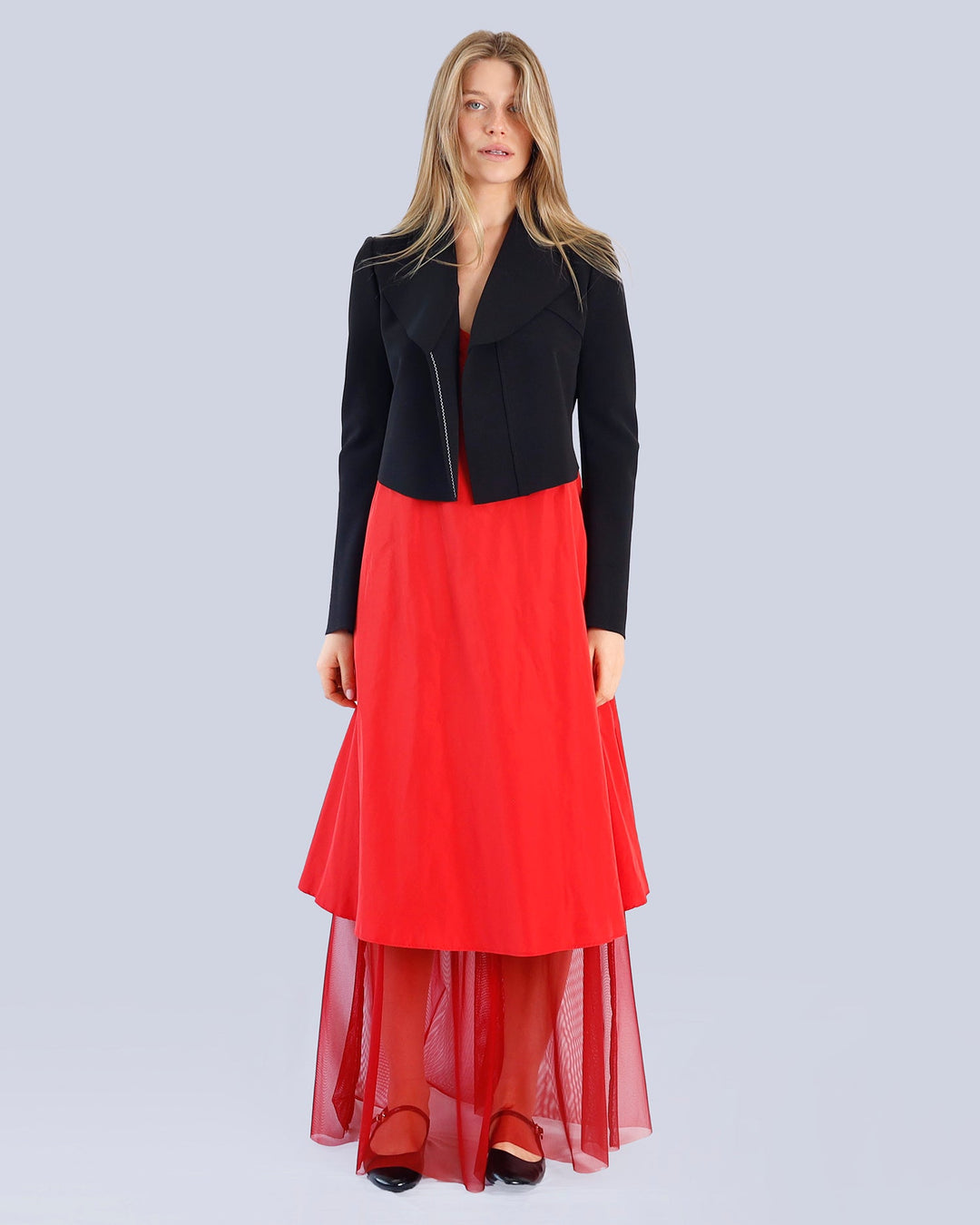 Maison Marie Saint Pierre | Dress | KAROL | Red | Jacket | KARSTEN2 | Black