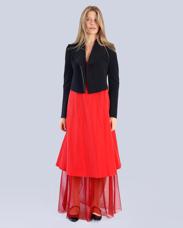 Maison Marie Saint Pierre | Dress | KAROL | Red | Jacket | KARSTEN2 | Black