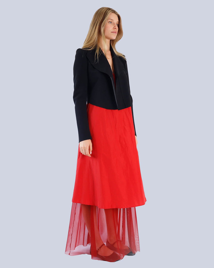 Maison Marie Saint Pierre | Dress | KAROL | Red | Jacket | KARSTEN2 | Black