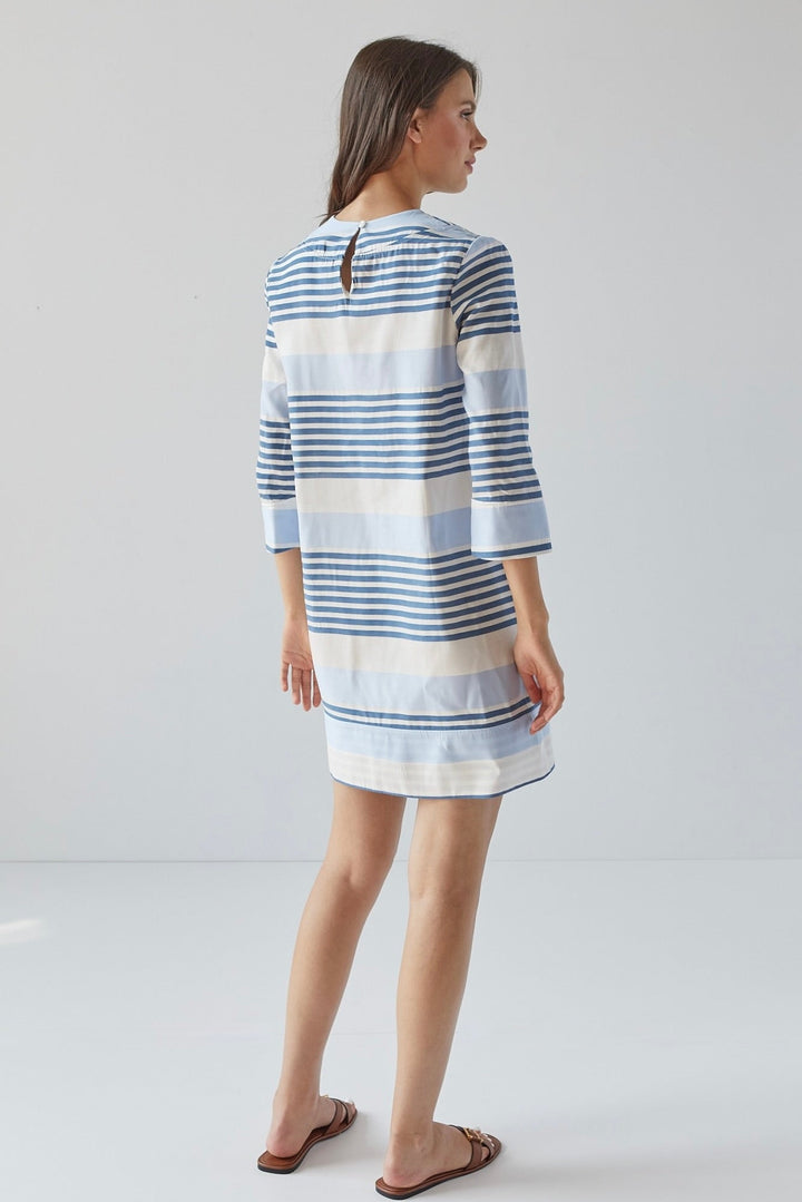 Ronnie Collarless 3/4 Sleeve Dress