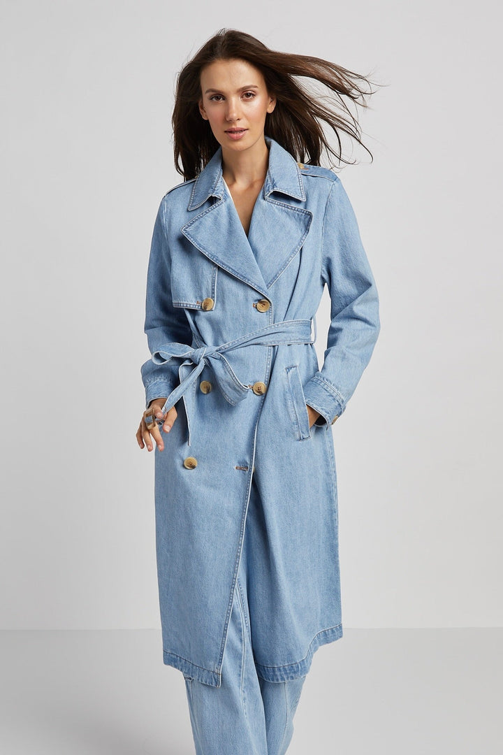 Rowan Versatile Denim Trench Coat