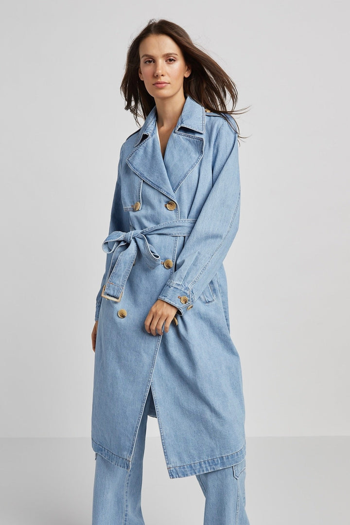 Rowan Versatile Denim Trench Coat