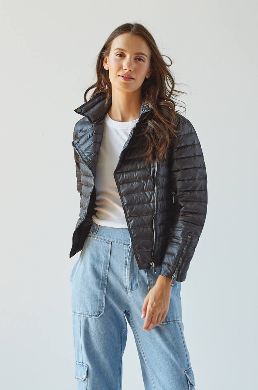 Roxane Down Filled Moto Jacket