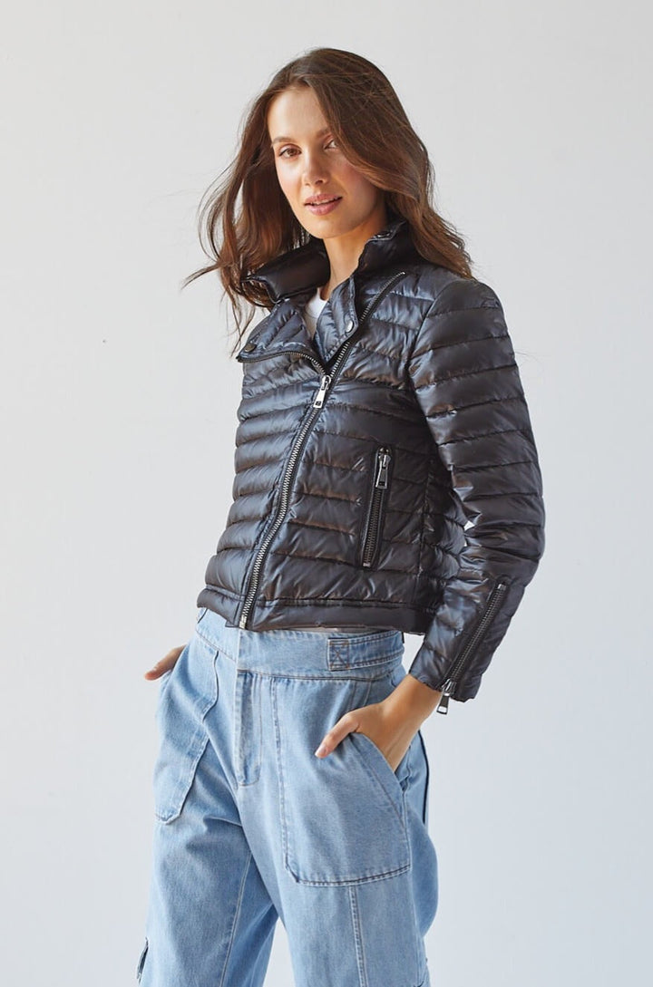 Roxane Down Filled Moto Jacket