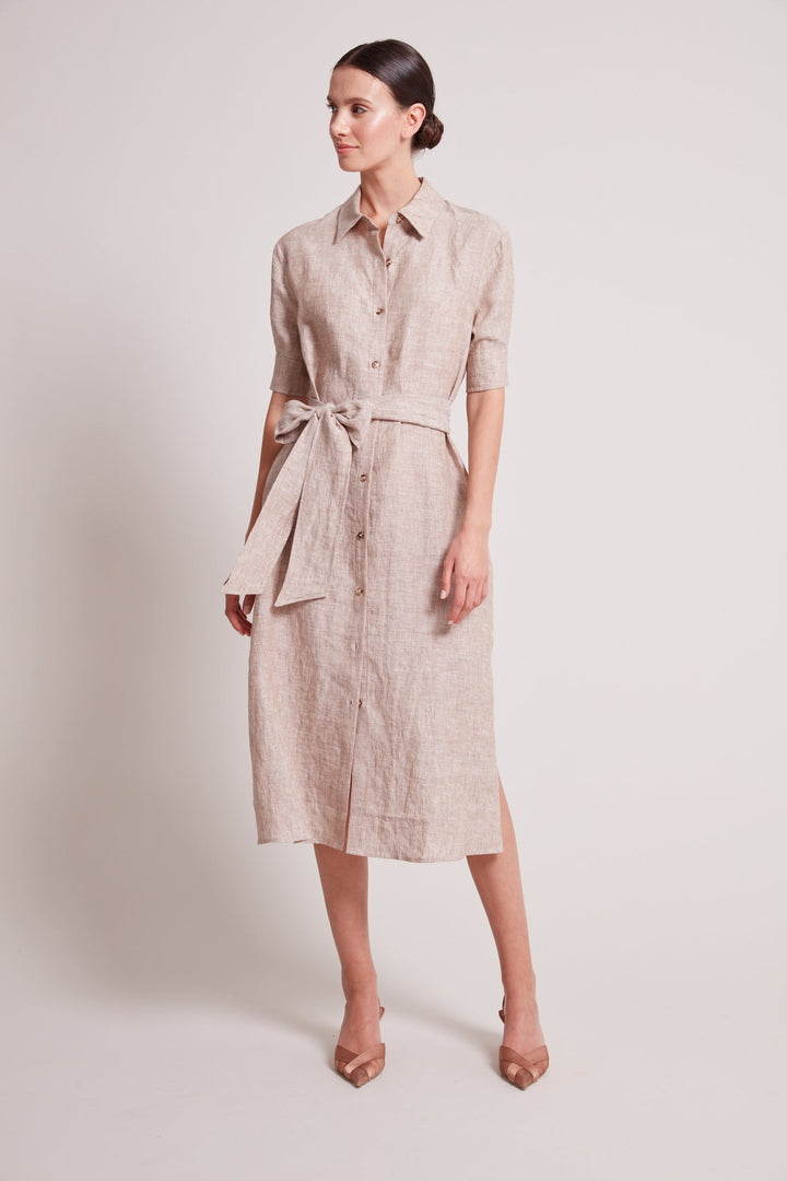 Randi long buttoned shirt dress