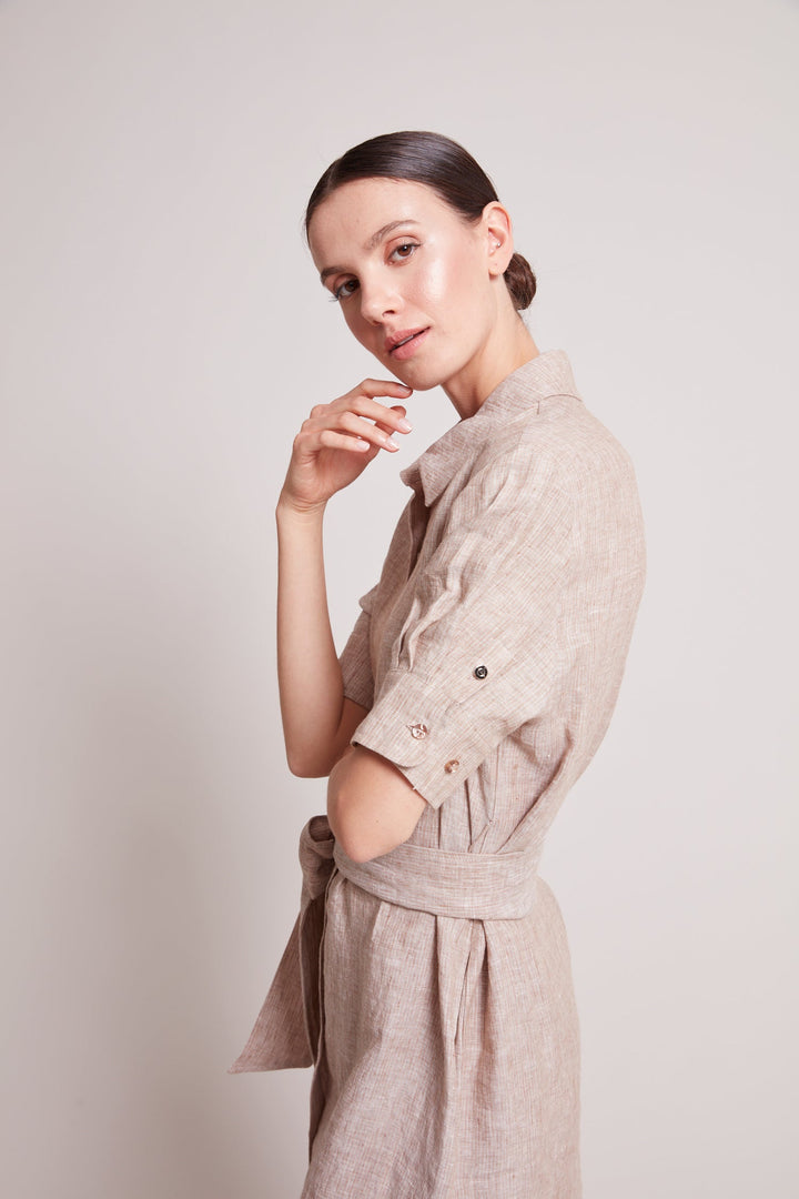 Randi long buttoned shirt dress