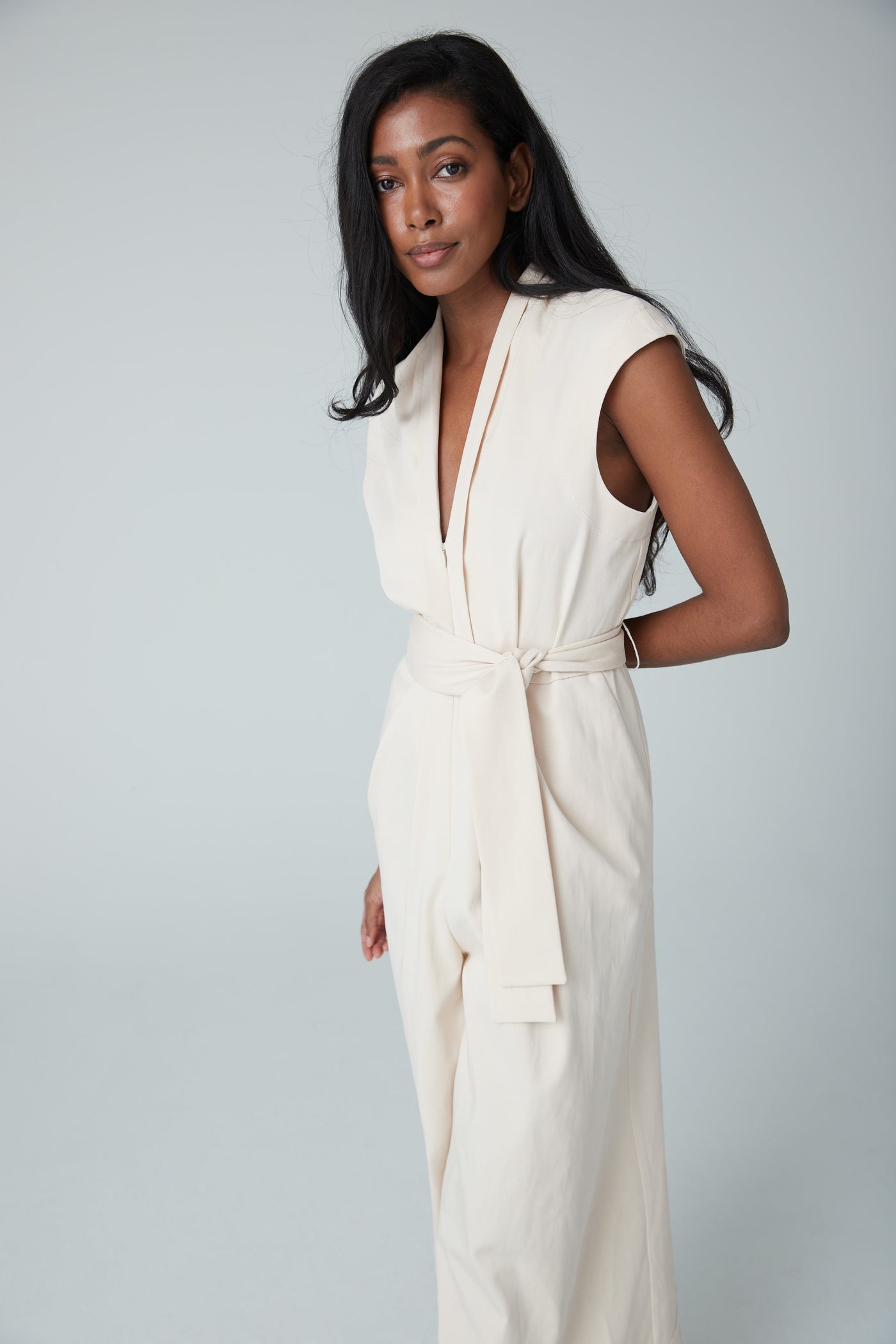 Betsy's Studio Wide Leg Jumpsuit with Sash