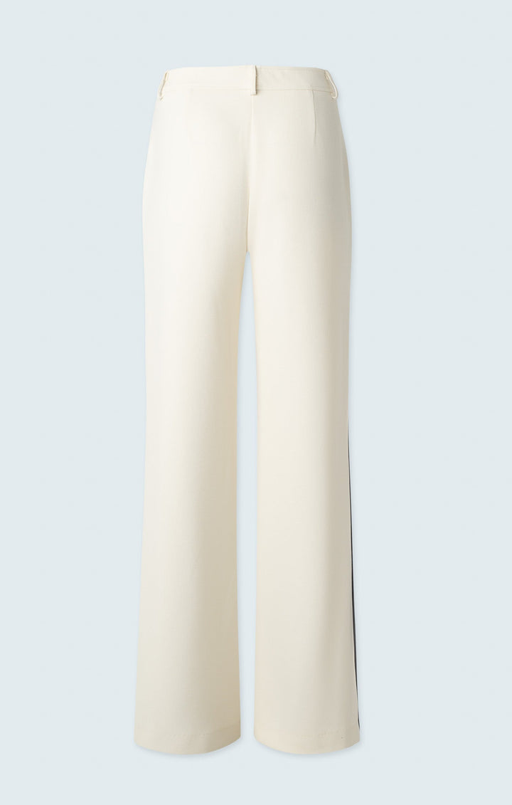 Wide leg pant with side stripe