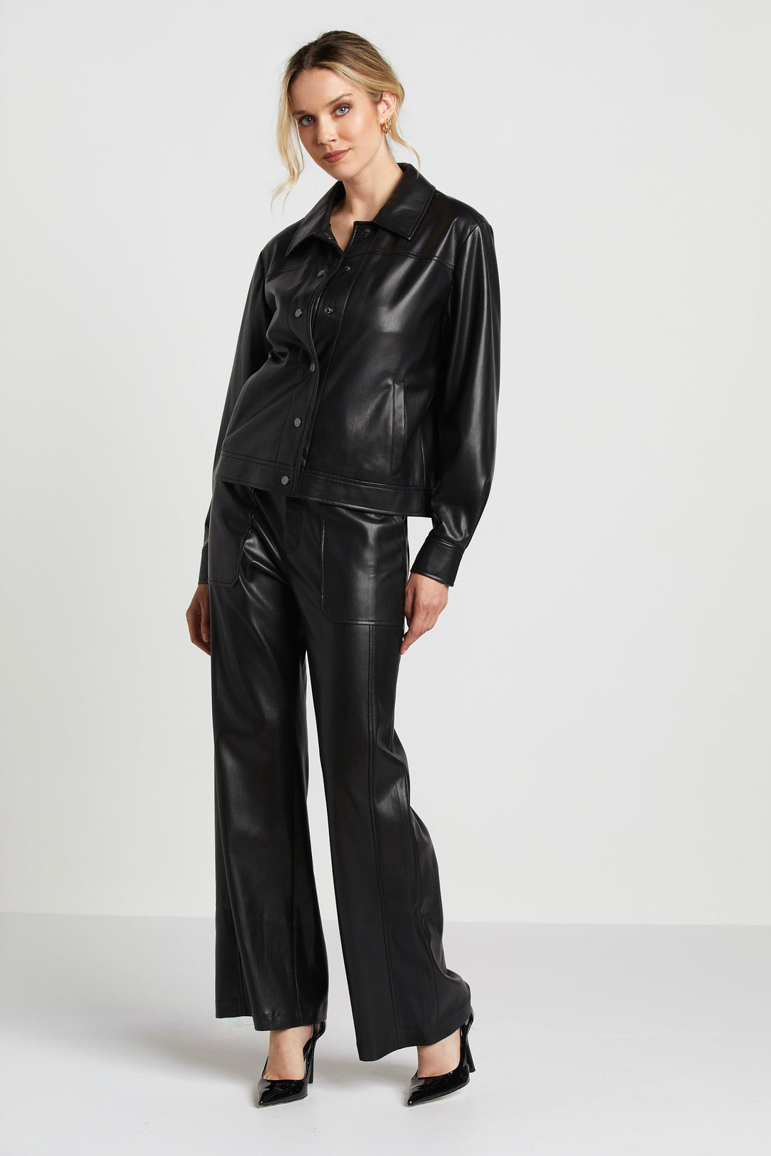 Sadie Short Vegan Leather Jacket