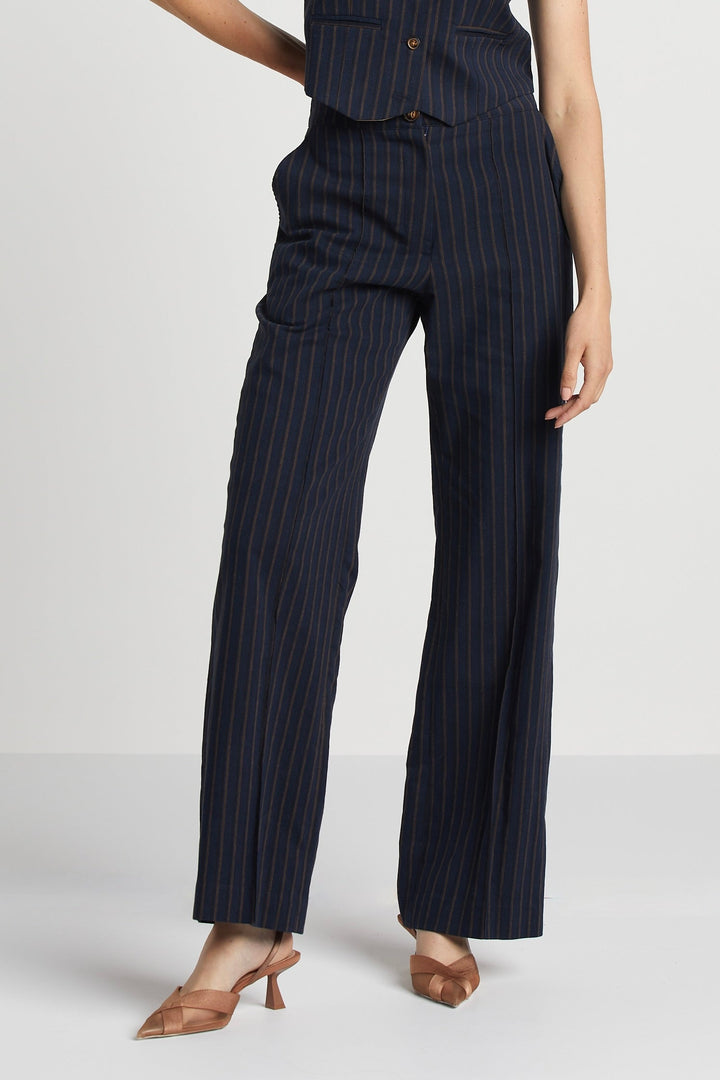 Preston Straight Leg Stretch Trouser w/ Pin Tuck