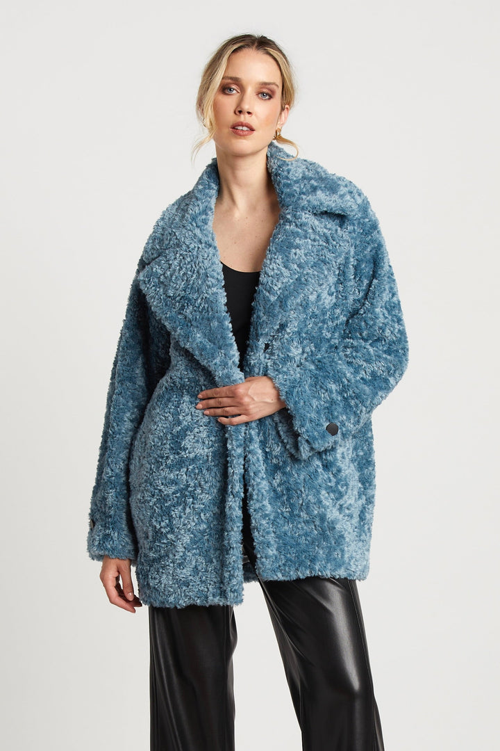 Saskia mid Length Faux Fur Coat