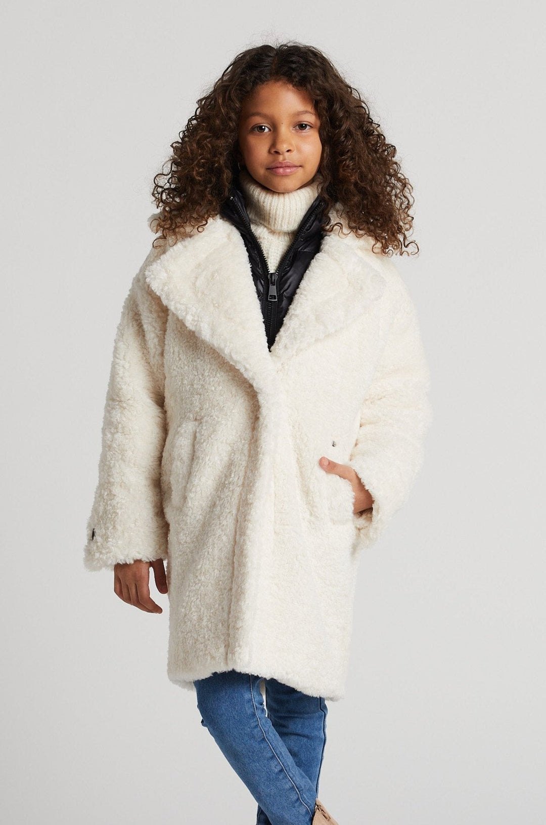 Saskia mid Length Faux Fur Coat