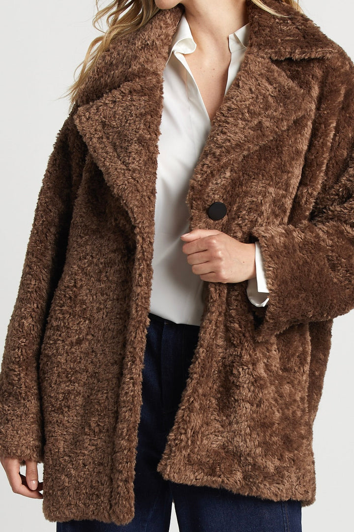 Saskia mid Length Faux Fur Coat