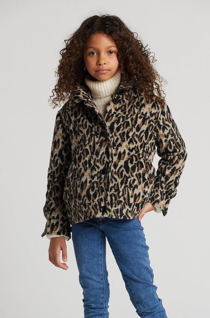 Selena short leopard jacket