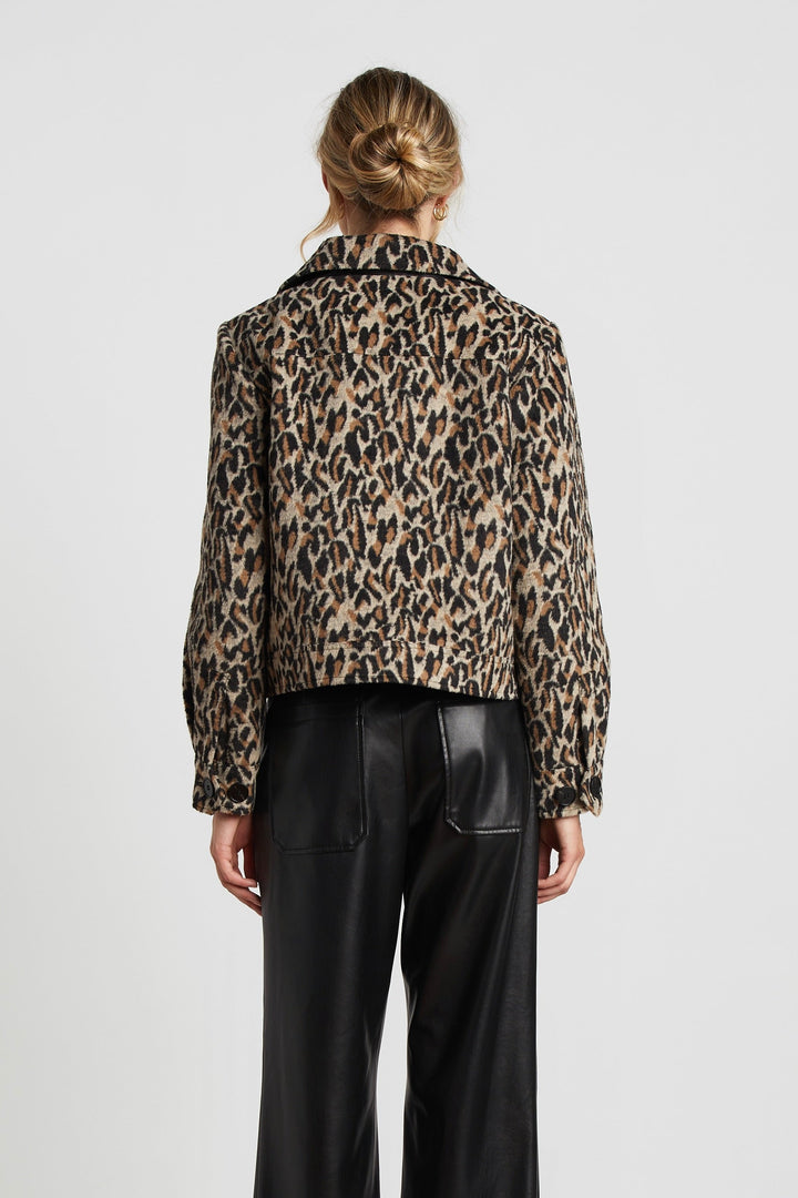 Selena Short Leopard Jacket