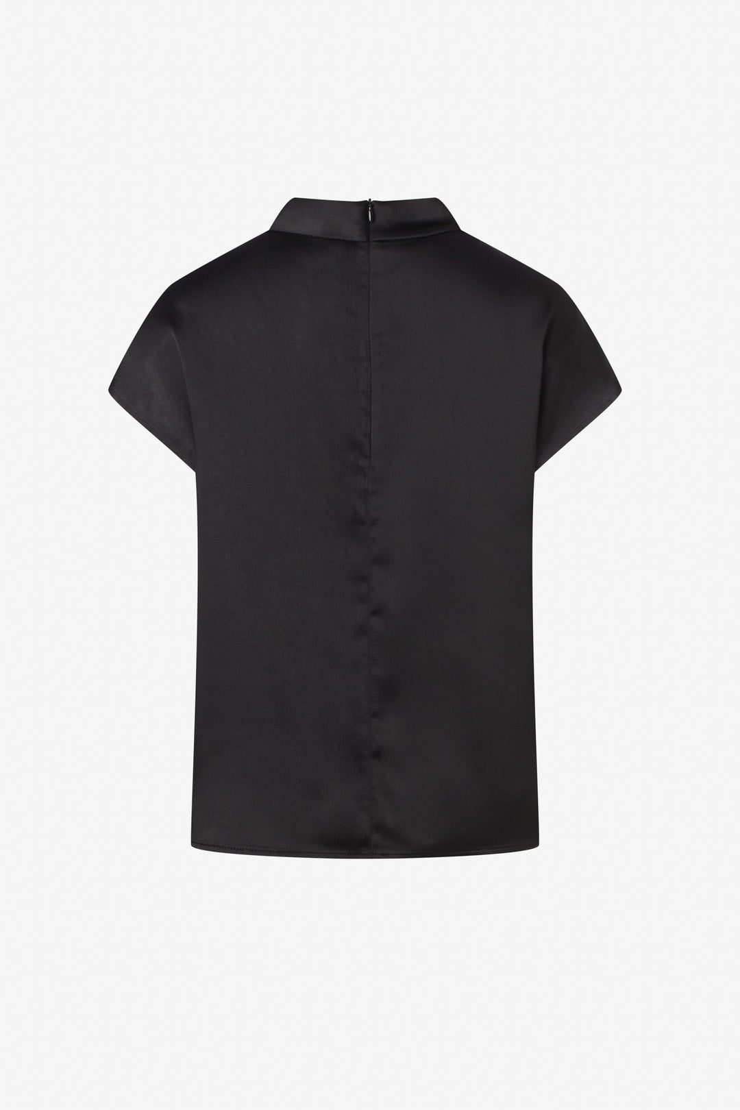 Satin drapped neck line top