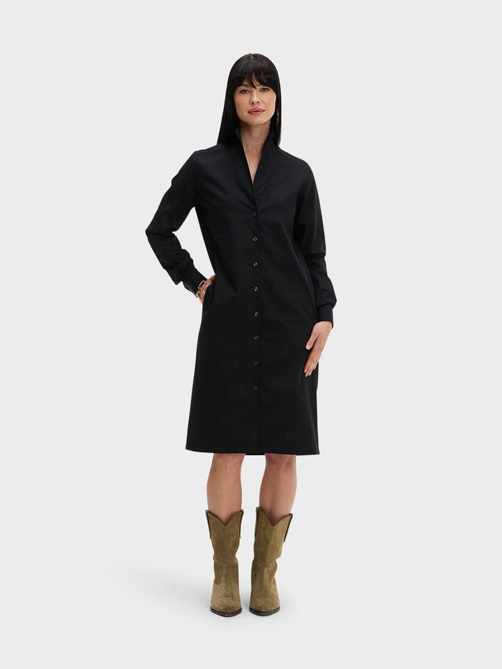 SHIRT DRESS: BLACK DIAMOND