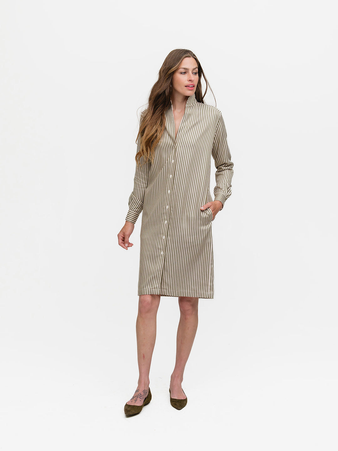 SHIRT DRESS: STRAIGHT UP