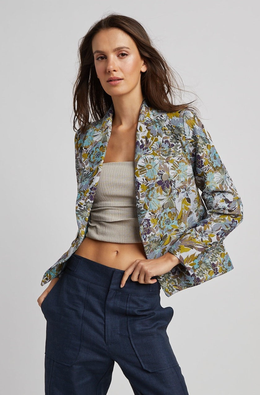 Taylor Double Breasted Floral Blazer