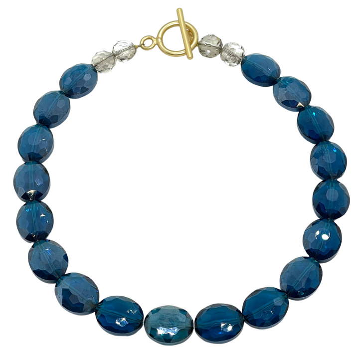 Teal Crystal Necklace