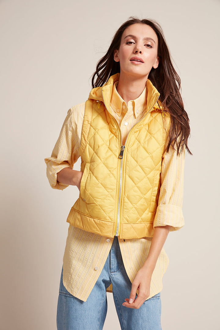 Talia quilted gilet w/ removable hood