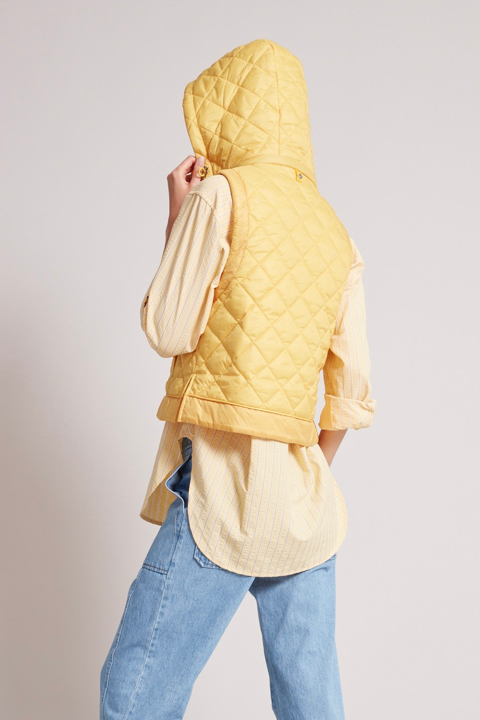 Talia quilted gilet w/ removable hood