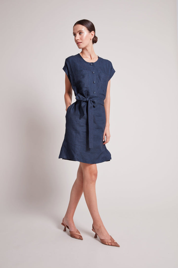 Tanner cap sleeve popover dress