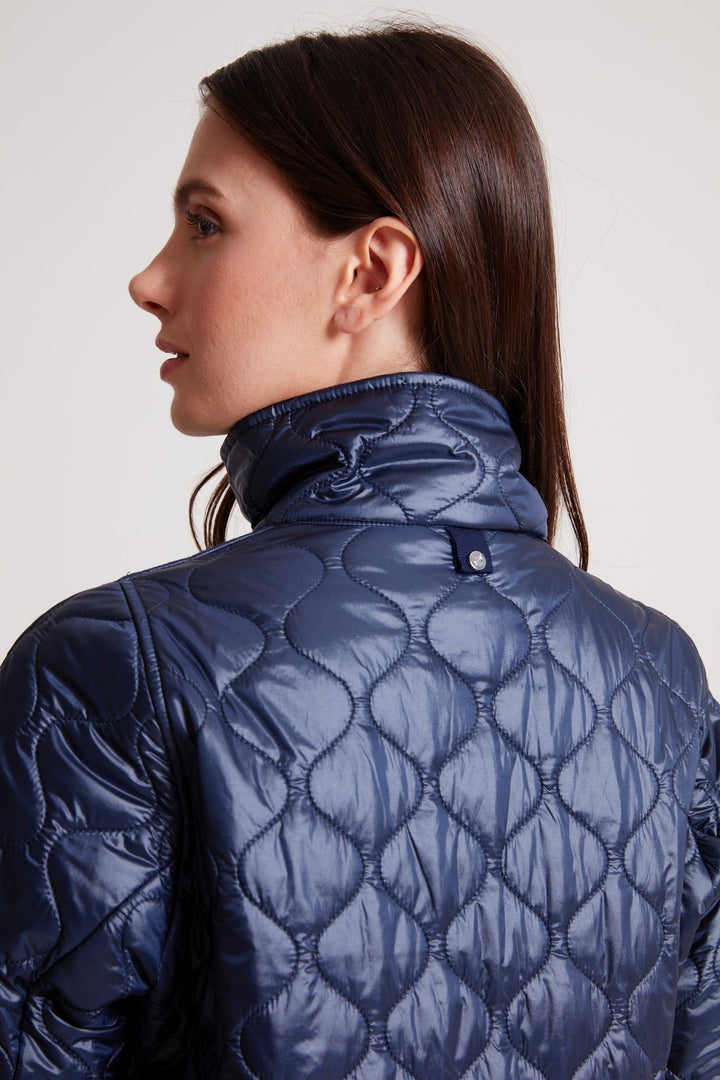 Tenley quilted wave 3/4 sleeve jacket