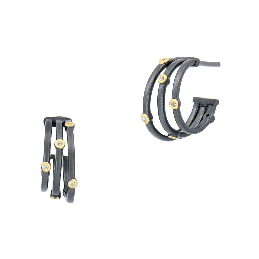 Signature Cityscape Wire Mini Hoop Earrings - FREIDA ROTHMAN