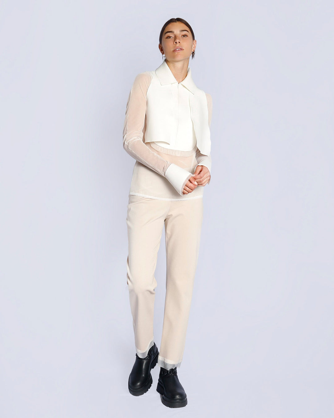 Maison Marie Saint Pierre | Top | DANTONE | White | Pants | ZALUTE | Fog| White