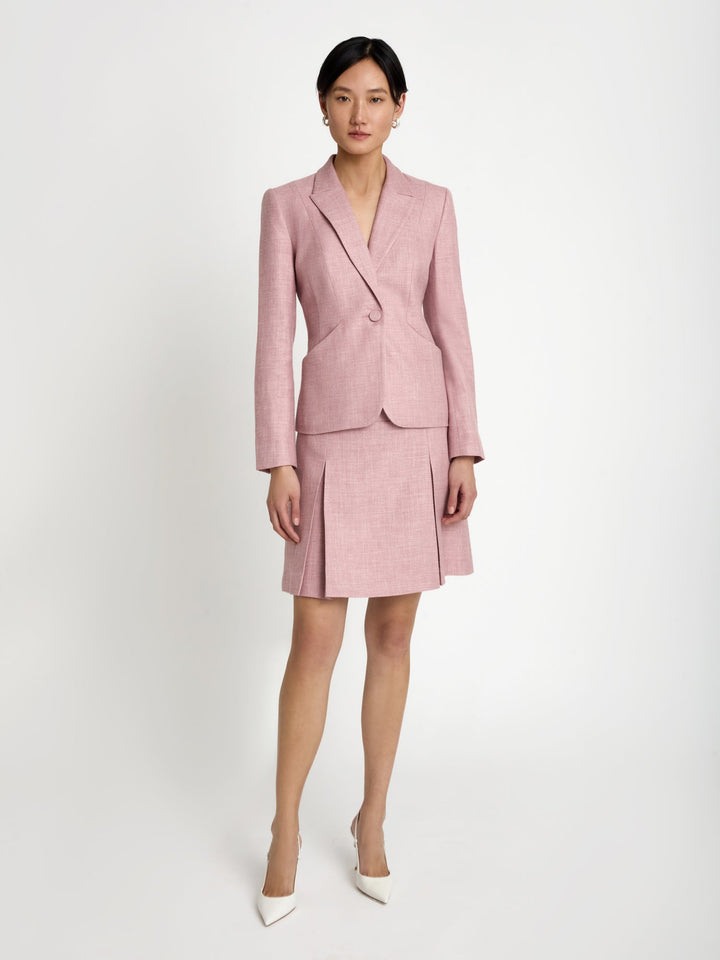 Short fitted linen jacket