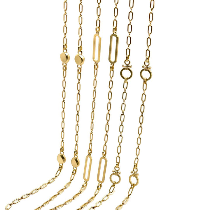 Matte Gold Station Layer Necklace