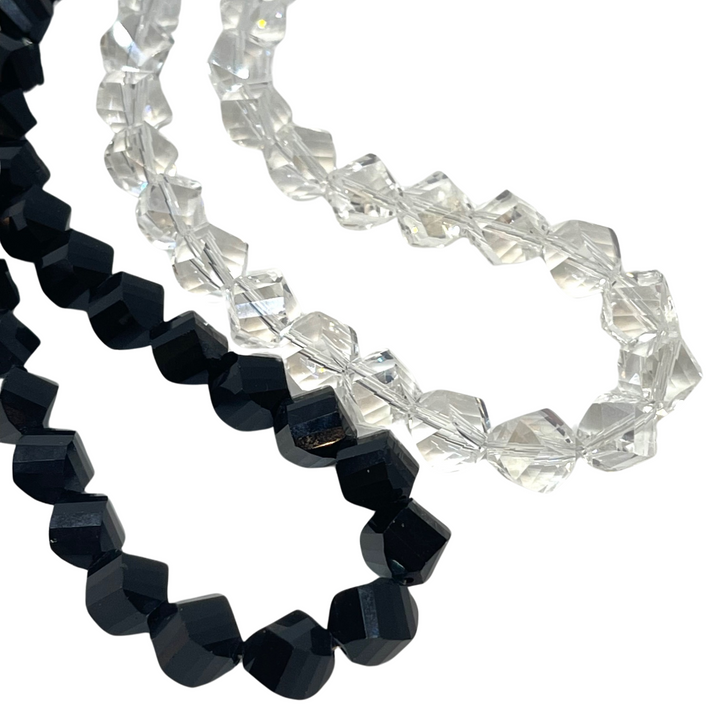 Black Slice Crystal Necklace