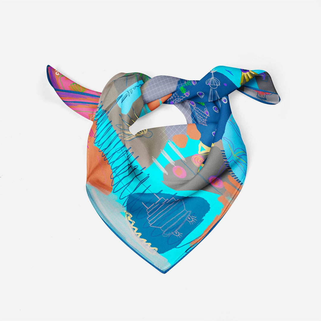 Blue Lagoon Silk Bandana